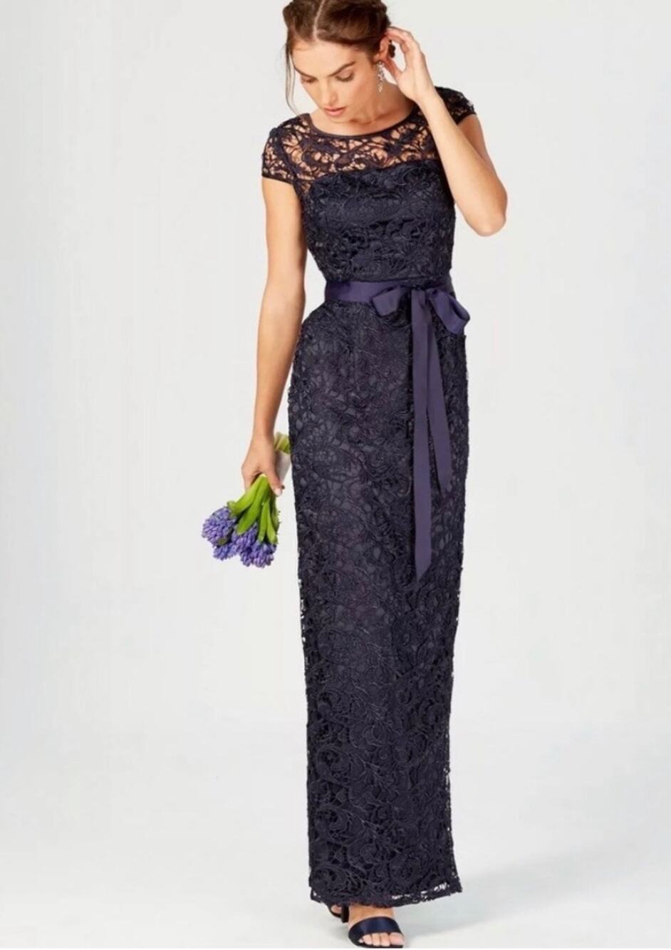 Adrianna Papell Lace Maxi Dress Size 10